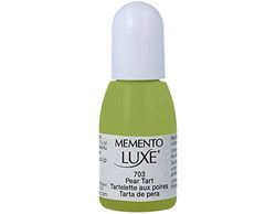 Tsukineko Inker Stamp Ink-15 ml-Green, Pear Tart-Accessories Reinker for Memento Luxe Ink Pads, 15ml