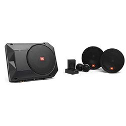 JBL BassPro SL2 Active Underseat Car Subwoofer with built in amplifier & Stage2 604C 2-Way Car Audio System - 270 Watt Component Car Speaker Box Set with 6.5" inch