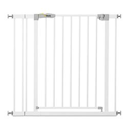 hauck Barreira de segurança crianças para portas e escadas Open N Stop Safety incl. Extensão de 9 cm, Corrimão de escada para crianças sem orifícios, cercas infantis, metal 84-89 cm, branco