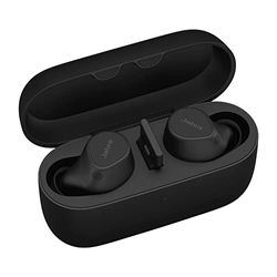 Jabra 20797-989-989 Evolve2 Buds True Wireless in-ear Bluetooth oordopjes Active Noise Cancellation (ANC) MultiSensor Voice-technologie en draadloze oplaadpad - Zwart USB-A