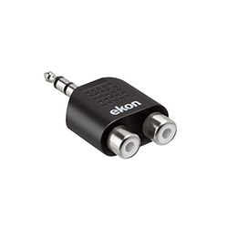 ekon AUX RCA Splitter Splitter 3,5 mm jack stekker, 2 RCA-poorten, voor stereo, versterker, hoofdtelefoon, muziekinstrumenten, gitaar, toetsenborden, mixer, home-audi, hifi