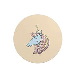 Questo Casa, Ronde digitaal bedrukte muismat, antislip onderkant, voor kantoor en thuis, diameter: 22 cm