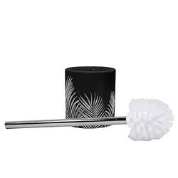 Douceur d'Intérieur Toilet Brush, CERAMIC, Black/Silver, Brosse WC