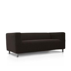 FAVERTI® Funda Super Elástica Sofá Compatible con el Sofá KLIPPAN 2 plazas de IKEA | Modelo NOVELE | Marrón | Protector de Calidad de Tejido Jacquard Tacto algodón