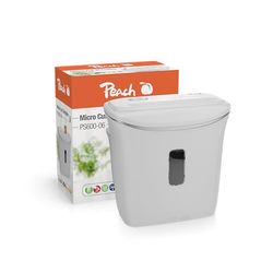 Peach Microversnipperaar - 4 vellen - 12 liter/130 A4 - slechts 2x14mm deeltjesgrootte (P-5) - A4 ca. 2200 deeltjes - DSGV conform - stil slechts 65 dB(A) - PS600-06A