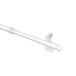 Flair Deco Regolabili bastoni, Disco bastoni con pronta a Sfera, 2 Pezzi, ausdrehbar, Metallo, Bianco, 30 – 50 cm