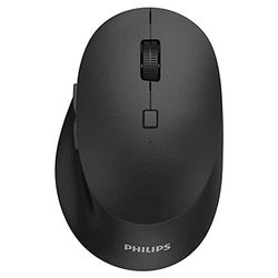 Philips Ratón Inalámbrica SPK7607B - Conexión Inalámbrica 2.4 GHz + Bluetooth 3.0/5.0, 7 Botones, Sensor óptico Regulable (800-3200)