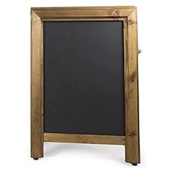 Krijtborden UK Premium Square Top A Frame Blackboard, Hout Zwart, H 78 x B 52 mm