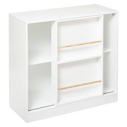 Barnbibliotek glidande - vit 75 x 76 cm - atmosfär inredningsarkitekt
