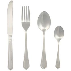 Salter BW12426EU7 Richmond 24-Piece Cutlery Set - 18/10 Stainless Steel Flatware Set, Service for 6, Silverware Set Includes Six Knives, Forks, Tablespoons and Teaspoons, 50 Year Guarantee, Silver