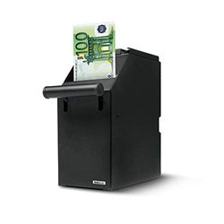 Safescan 4100 Caja para dinero negra que permite almacenar billetes de forma segura - Almacena hasta 300 billetes - Se coloca debajo de un mostrador - Se puede instalar cerca del cajón portamonedas