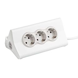 Base múltipla Momo 3 tomadas 2P+TT 16A e 2 portas USB Legrand 694810 cinzento/branco