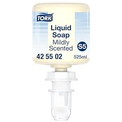 Tork delikatnie perfumowane mydło w płynie mini S5, składniki nawilżające, 8 × 525 ml, 425502