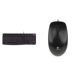 Logitech K120 Tastiera Cablata per Windows + B100 Mouse USB Cablato