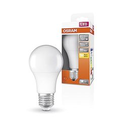 OSRAM LED STAR KLASSISK A60 LED -lampe til E27 -stik, pæreform, Matt Optics, 806 Lumen, Warm White (2700K), udskiftning til konventionelle 60W pærer, ikke dæmpbar, 1er pack