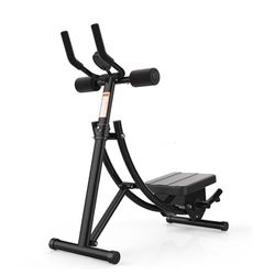 Technofit Attrezzatura per addominali per la costruzione muscolare e il consumo di calorie (set con piano di allenamento), pieghevole, con una curva di 40 gradi e timer rimovibile