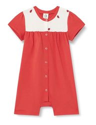 Müsli by Green Cotton Baby Girls Ladybird Puff s/s Beach Body and Toddler Sleepers, Apple red, 74, APPLE RED, 74 cm