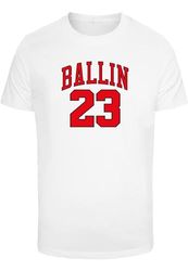 Mister Tee Herren T-Shirt Ballin 23 Tee white S