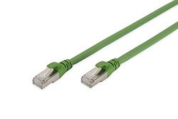 DIGITUS LAN Kabel Cat 6A - 0,5 m - PUR-nätverkskabel - S/FTP-skärmad - olje- och UV-beständig - kompatibel med Cat 6 - Grå