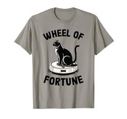 Wheel of Fortune Robot Vacuum Cleaner Funny Cat T-Shirt