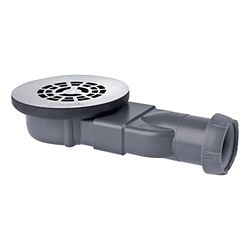 Wirquin 30723394 - Piletta per doccia slim con griglia in acciaio inox per piatto extra, grigio