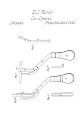 Vintage Patent Notebook – Can Opener Design (1858) | 6x9”, 120 Pages, White: Retro Engineering Journal for Inventors & Creatives
