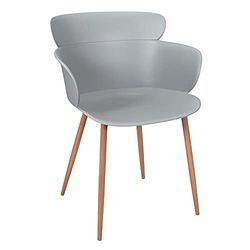 THE HOME DECO FACTORY Lot de 2 Fauteuils Lorens Gris 60x54x82cm