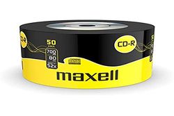 Maxell - CD-RW virgens (CD-R, 700 MB, 52x, 50 unidades)