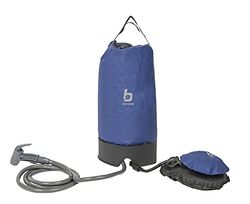 Bo-Camp Compact Ducha de Camping con Bomba, Unisex Adulto, Azul, 11 Liters