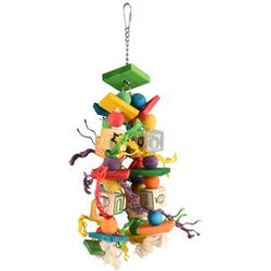 FLAMINGO Vogelspeelgoed Kooihanger Rainbow Gio, 10 x 10 x 38 cm, meerkleurig