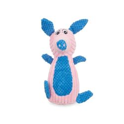 Mascow Hundleksak blå rosa gris 27 x 11,5 x 19 cm ljudfylld leksak