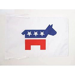 AZ FLAG Drapeau USA Democrat Party 45x30cm - PAVILLON Democrat Party américain 30 x 45 cm Haute qualité