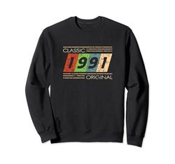 Classic 1991 Original Vintage Birthday Est Edición II 1991 Sudadera