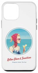 Fille rétro sur la Plage – Ambiance Estivale des années 50 Coque pour iPhone 12 Mini