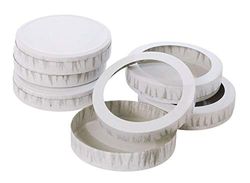 folia 985 – Caixas para queijo pequenas, cor branca, diâmetro aprox. 11 cm, 10 pares, ideal para trabalhos manuais lanternas e lanternas personalizadas