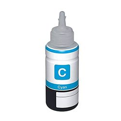 Glowster Ecotank Flacon d'encre pour imprimantes Cyan, 110 ML, Haute capacité, idéal pour Imprimer des Documents et des Photos