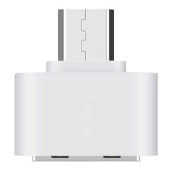 Magnet, Adattatore Micro a USB-A, Unità, OTG Adattatore Micro a USB-A Compatibile con Tablet, Smartphone Micro USB e Dispositivi (Bianco)