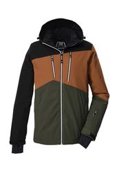 killtec Uomo Giacca da sci/giacca funzionale con cappuccio e paraneve KSW 306 MN SKI JCKT, schwarz, XXL, 41632-000