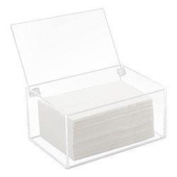 Watpot Support de Linge en Acrylique Transparent avec Couvercle pour buanderie