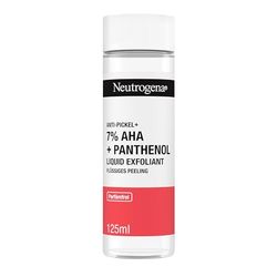 Neutrogena Peeling liquido anti-brufolo + liquido esfoliante con 7% AHA + pantenolo (125 ml) rimuove delicatamente le cellule morte della pelle e il sebo in eccesso