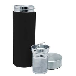 VoltShine Thermos à Double paroi Noire 300 ML, idéal pour Les infusions ; maintient la température, léger et Portable pour Voyager et Profiter de Boissons Chaudes.