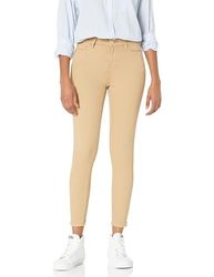 Amazon Essentials Calças de ganga com cintura média para mulher, Camel claro, 16 Altura