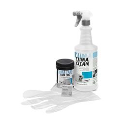 ErrecHome Cleaning Kit for Air Conditioners, includes Clima Clean 1L Cleaner for A/C Filters and Evaporators, Clima Tabs 40 Cleaning Tabs for A/C Condensate Drain. Disposable gloves included