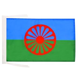 BANDIERA GITANA 45x30cm - BANDIERINA ZINGARA - GYPSI 30 x 45 cm cordicelle - AZ FLAG