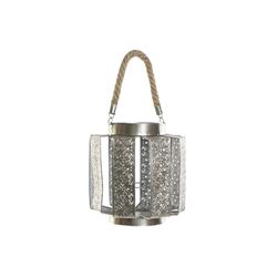 PORTAVELA METAL CUERDA 21X21X23 PLATEADO