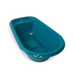 THERMOBABY - Baignoire LUXE - Bain de bébé - Légère - Compacte - De la naissance à 12 mois - Emeraude - Fabriqué en France