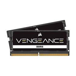 CORSAIR VENGEANCE SODIMM DDR5 RAM 48GB (2x24GB) 5200MHz C44-44-44-84 1.10V Intel XMP 3.0 Memoria per Laptop – Nero (CMSX48GX5M2A5200C44)