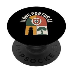 I Love Portugal Bandera Cultura Símbolo PopSockets PopGrip Adhesivo