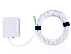 Elfcam® - 35 metri Cavo Fibra Ottica Rafforzato SC/APC a SC/APC Simplex Monomodale (Diametro: 4,0mm), Dotato di PTO, Estensione Utilizzata per scaricare il box Fibra, senza perdite di flusso