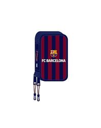 Safta F.C. Barcelona Schooletui met 36 gebruiksvoorwerpen, pennenetui voor kinderen, ideaal voor kinderen van 5 tot 14 jaar, comfortabel en veelzijdig, 12,5 x 5,5 x 19,5 cm, marineblauw/granaat,